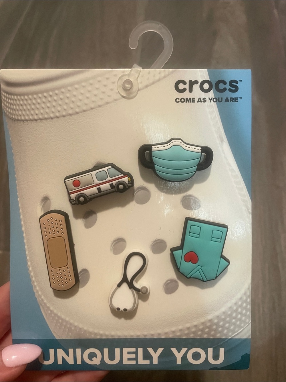 CROCS Medical Jibbitz Charms - Teal, Black, White, Beige, Red